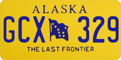 AK license plate GCX329