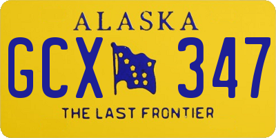 AK license plate GCX347