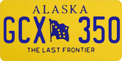 AK license plate GCX350