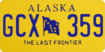AK license plate GCX359