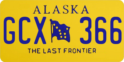 AK license plate GCX366