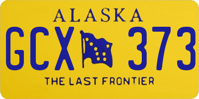 AK license plate GCX373