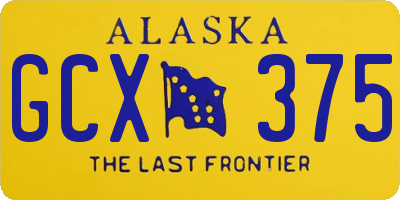 AK license plate GCX375