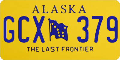 AK license plate GCX379
