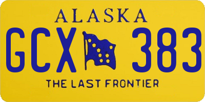 AK license plate GCX383