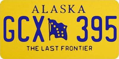 AK license plate GCX395