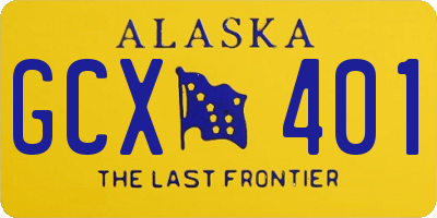 AK license plate GCX401
