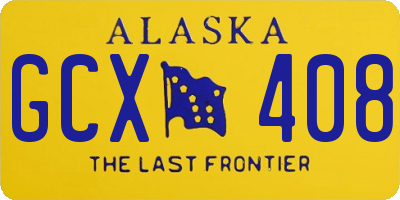 AK license plate GCX408