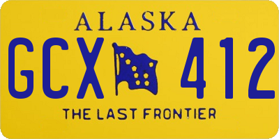 AK license plate GCX412