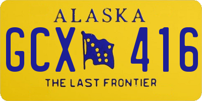 AK license plate GCX416