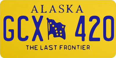 AK license plate GCX420
