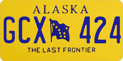 AK license plate GCX424