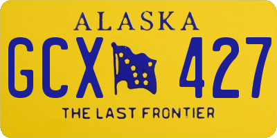 AK license plate GCX427