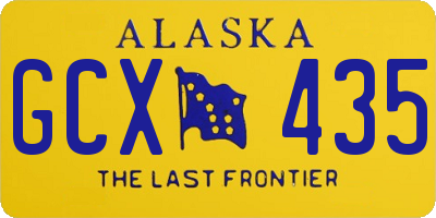 AK license plate GCX435