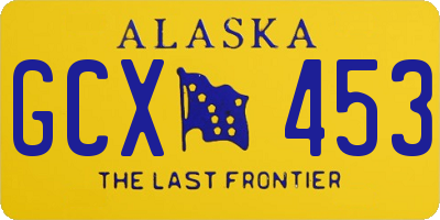AK license plate GCX453