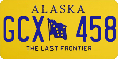 AK license plate GCX458