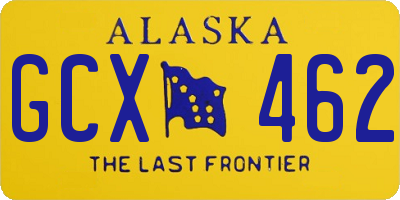 AK license plate GCX462