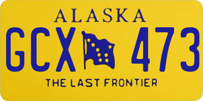 AK license plate GCX473