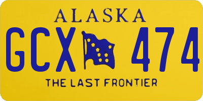 AK license plate GCX474