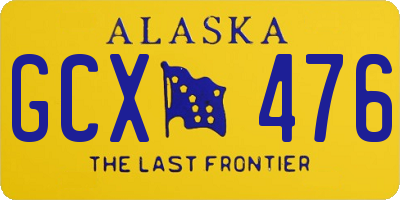 AK license plate GCX476