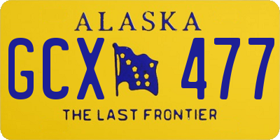 AK license plate GCX477