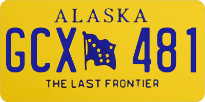 AK license plate GCX481