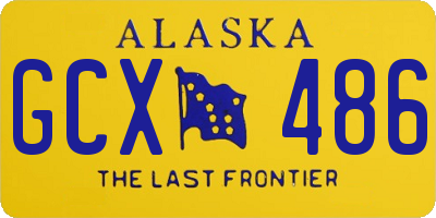 AK license plate GCX486