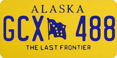 AK license plate GCX488