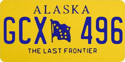 AK license plate GCX496