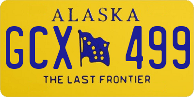 AK license plate GCX499