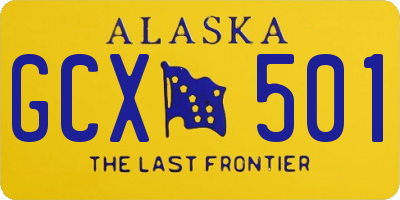 AK license plate GCX501
