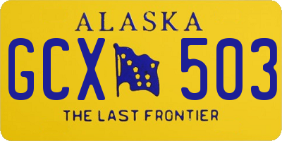 AK license plate GCX503