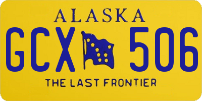 AK license plate GCX506