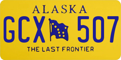 AK license plate GCX507