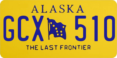 AK license plate GCX510