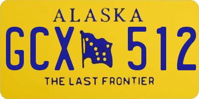 AK license plate GCX512