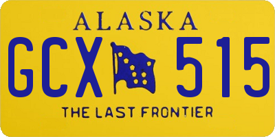 AK license plate GCX515