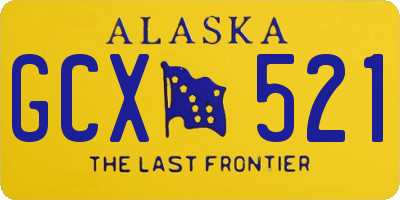 AK license plate GCX521