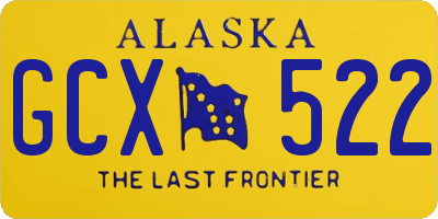 AK license plate GCX522