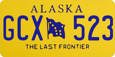 AK license plate GCX523