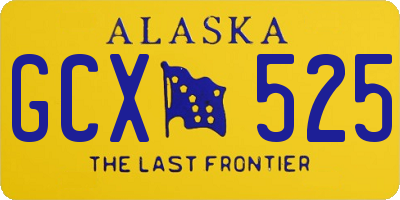 AK license plate GCX525