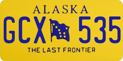 AK license plate GCX535