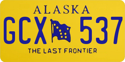 AK license plate GCX537