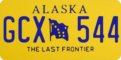 AK license plate GCX544