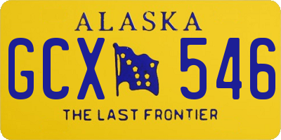 AK license plate GCX546