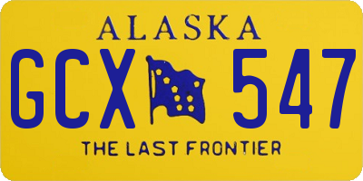 AK license plate GCX547