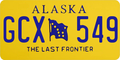 AK license plate GCX549
