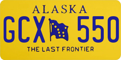 AK license plate GCX550