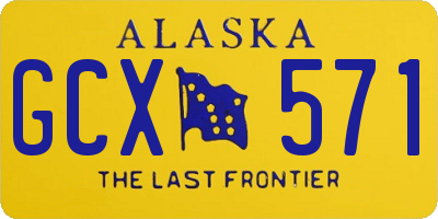 AK license plate GCX571