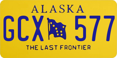 AK license plate GCX577